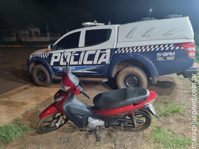 Polícia Militar recupera motocicleta furtada em Maracaju Polícia Militar recupera motocicleta furtada em Maracaju