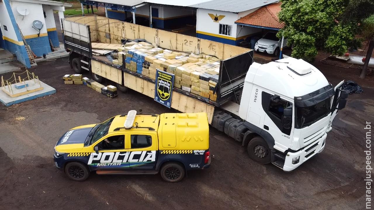 Polícia Militar Rodoviária apreende carga de 19 Toneladas de maconha na região de Amambai Polícia Militar Rodoviária apreende carga de 19 Toneladas de maconha na região de Amambai