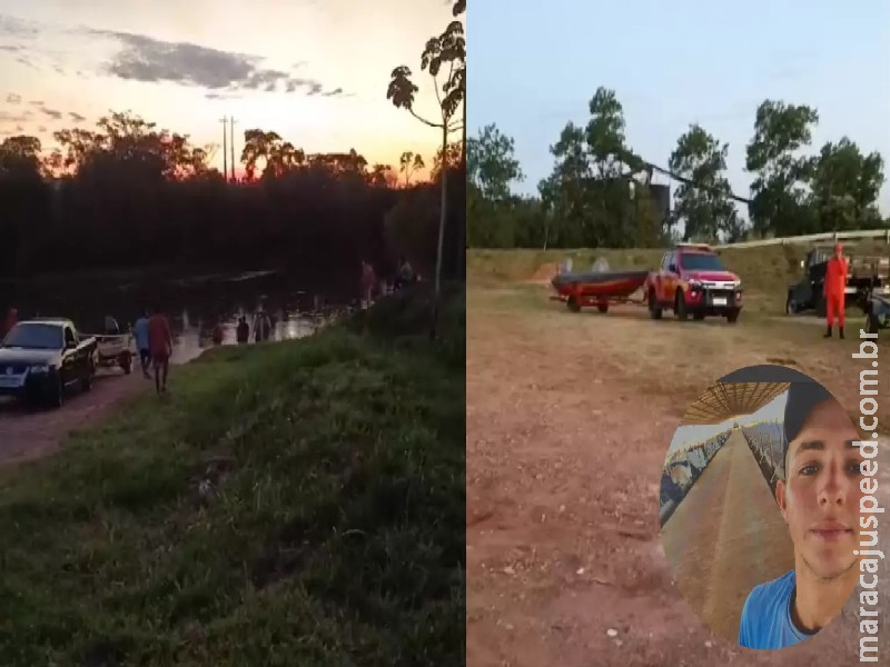 Corpo de rapaz que desapareceu nas águas do Rio Iguatemi é encontrado a 700 metros do local Corpo de rapaz que desapareceu nas águas do Rio Iguatemi é encontrado a 700 metros do local