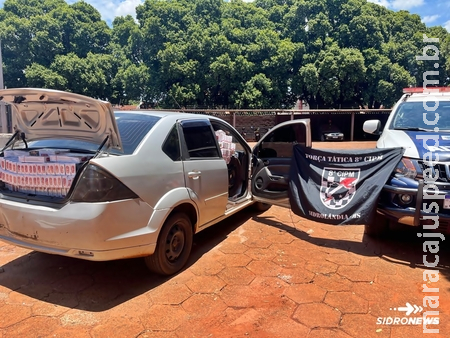 Força Tática e PRF interceptam veículo transportando carga de cigarros na BR-060 Força Tática e PRF interceptam veículo transportando carga de cigarros na BR-060