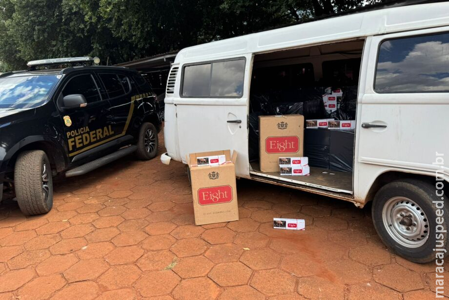 Homem tenta contrabandear 20 caixas de cigarros paraguaios e acaba preso pela PF Homem tenta contrabandear 20 caixas de cigarros paraguaios e acaba preso pela PF