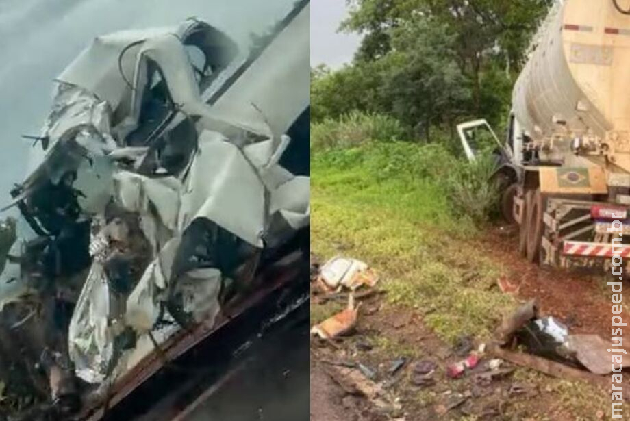 Mulher morre após invadir pista e bater de frente com caminhão na BR-158 Mulher morre após invadir pista e bater de frente com caminhão na BR-158
