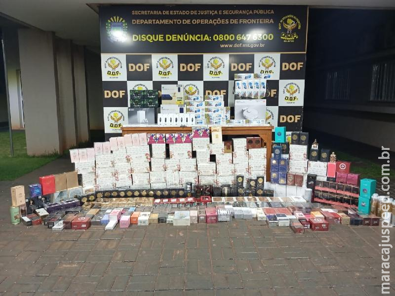 Veículo com produtos de contrabando e descaminho é apreendido pelo DOF em Maracaju Veículo com produtos de contrabando e descaminho é apreendido pelo DOF em Maracaju