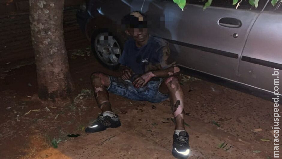 Homem sofre queimaduras enquanto furtava fios em Dourados Homem sofre queimaduras enquanto furtava fios em Dourados