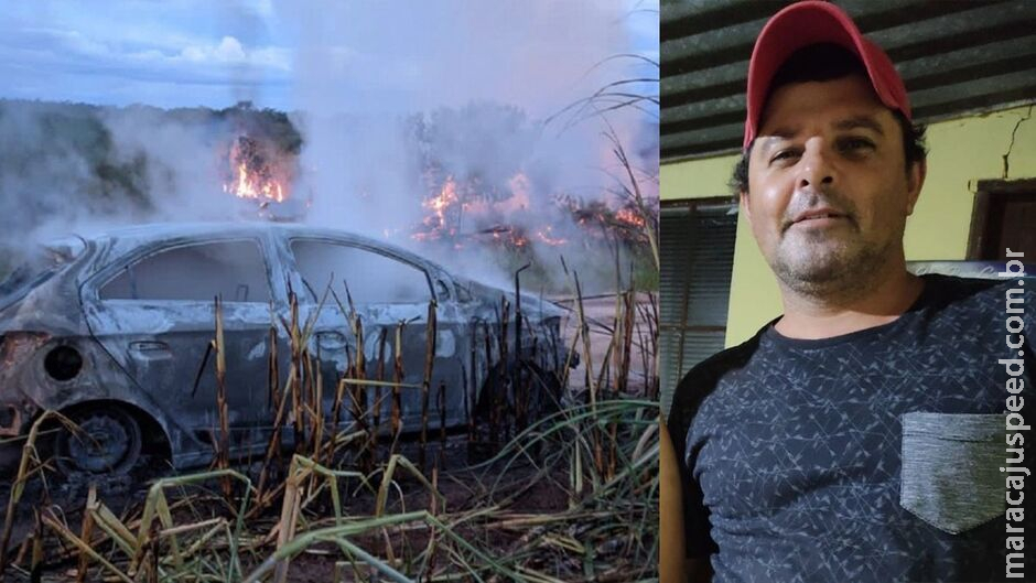 Mãe faz apelo para encontrar filho desaparecido que teve carro incendiado em plantação Mãe faz apelo para encontrar filho desaparecido que teve carro incendiado em plantação