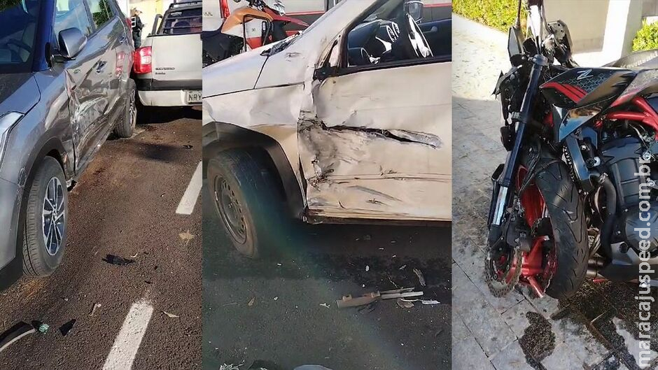 Motociclista vai parar embaixo de caçamba de entulho em acidente na Tamandaré Motociclista vai parar embaixo de caçamba de entulho em acidente na Tamandaré