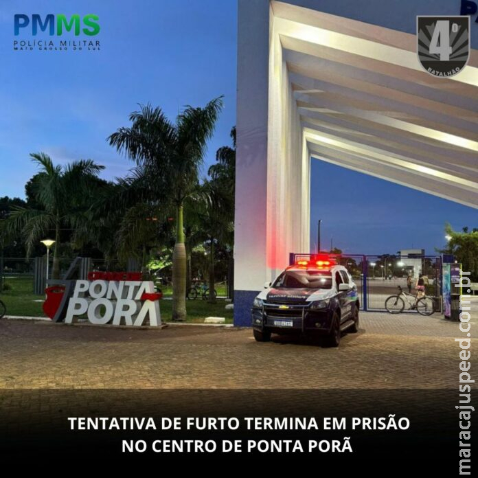 Tentativa de furto termina em prisão no centro de Ponta Porã Tentativa de furto termina em prisão no centro de Ponta Porã