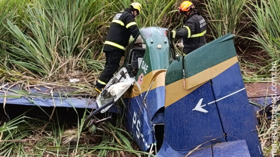 Avião cai em área rural de Nova Andradina; piloto teria morrido Avião cai em área rural de Nova Andradina; piloto teria morrido