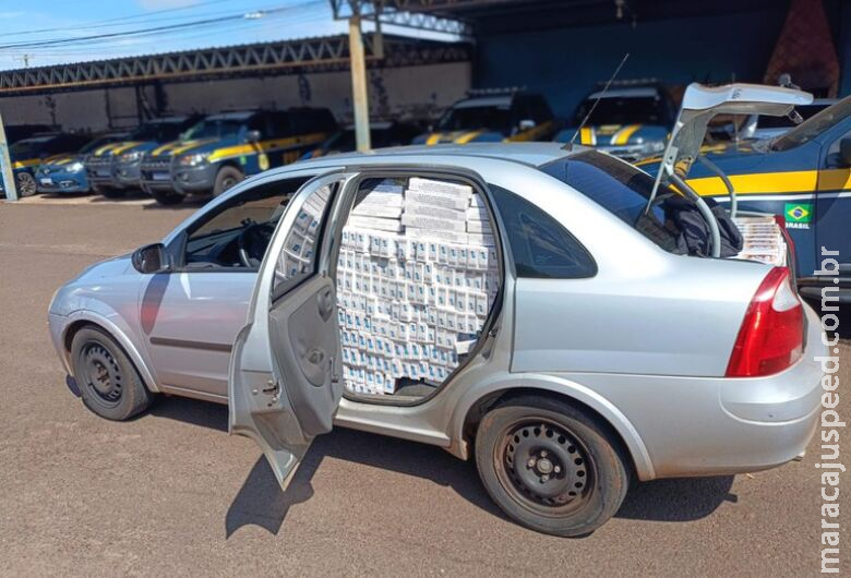 Carro com 15 mil maços de cigarros é apreendido em MS