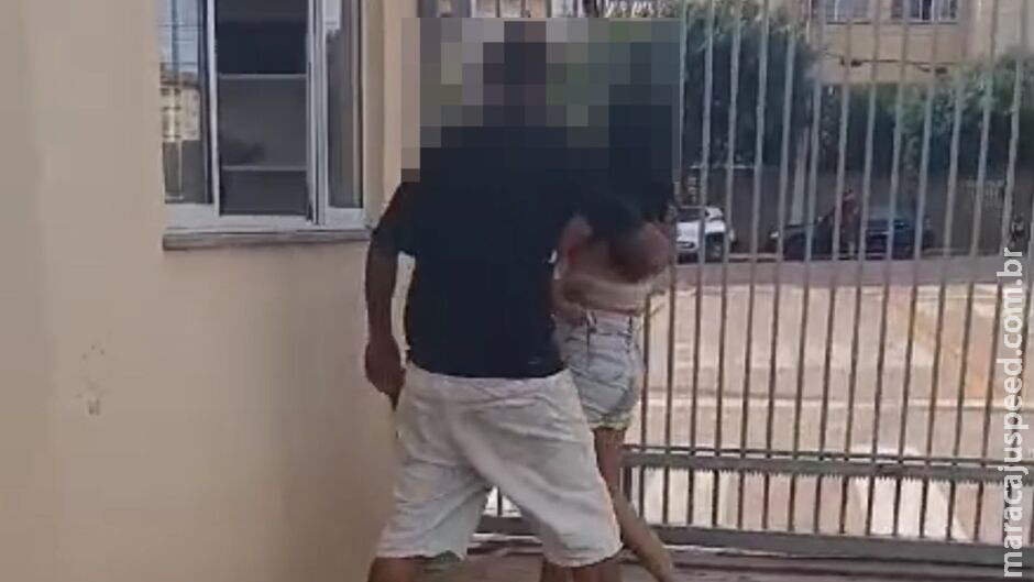 Jovem é agredida pelo marido com bebê no colo em Campo Grande Jovem é agredida pelo marido com bebê no colo em Campo Grande