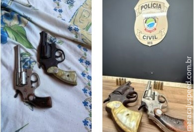 Suspeito de crimes de violência doméstica é preso e armas de fogo apreendidas Suspeito de crimes de violência doméstica é preso e armas de fogo apreendidas
