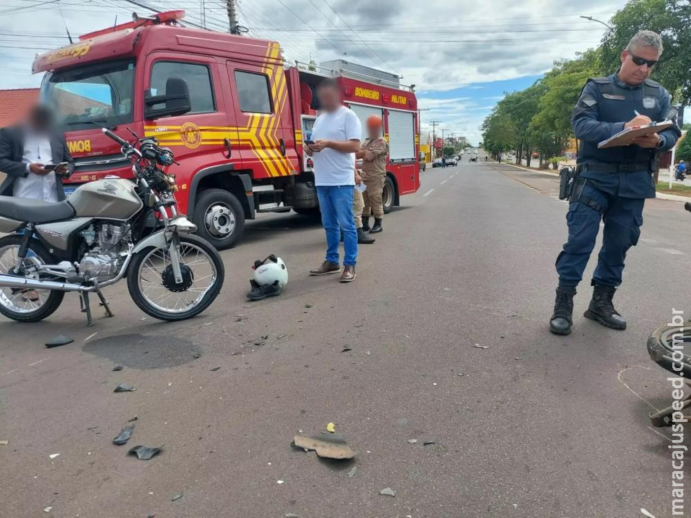 Acidente entre motos deixa três pessoas feridas em Três Lagoas Acidente entre motos deixa três pessoas feridas em Três Lagoas