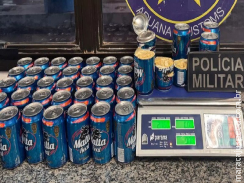 Boliviano é preso tentando entrar no Brasil com cocaína escondida em latas de cerveja Boliviano é preso tentando entrar no Brasil com cocaína escondida em latas de cerveja