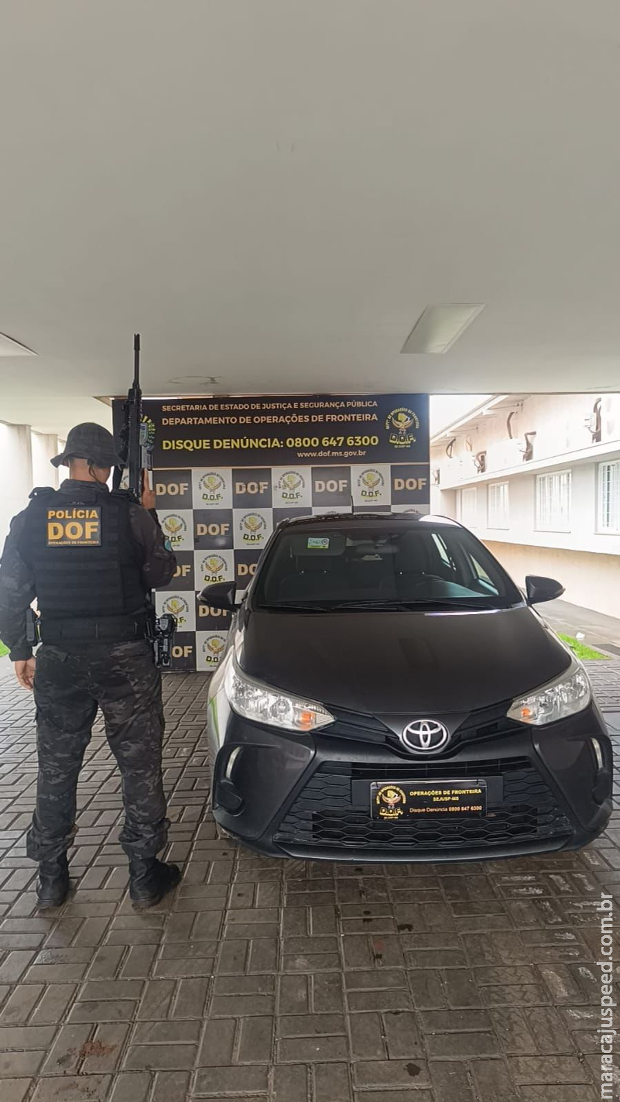Carro roubado que seria utilizado no tráfico de drogas é recuperado pelo DOF 