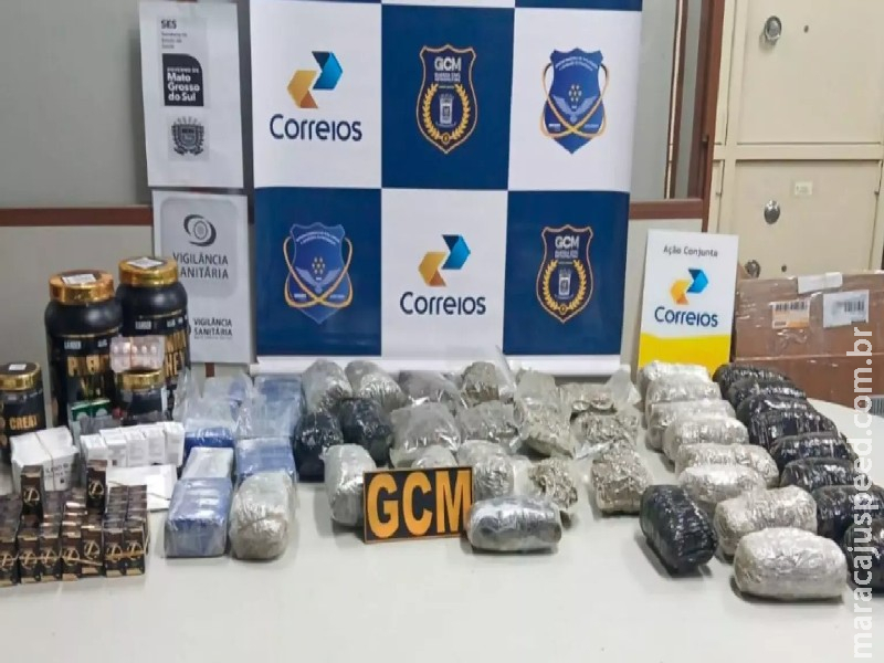 Criminosos tentam mais uma vez usar os Correios para o envio de drogas em MS Criminosos tentam mais uma vez usar os Correios para o envio de drogas em MS