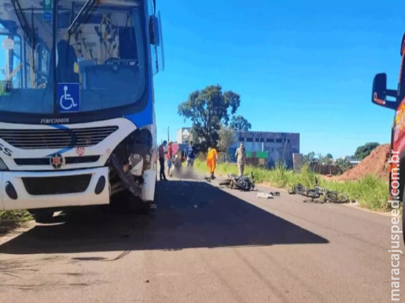 Motociclista fica ferido após batida com ônibus no Nova Lima