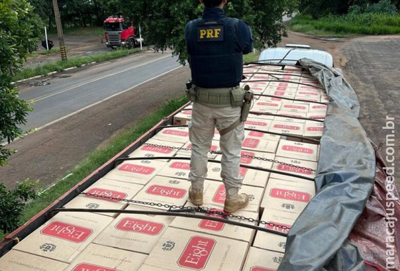 Polícia apreende 400 mil maços de cigarros contrabandeados em Ivinhema Polícia apreende 400 mil maços de cigarros contrabandeados em Ivinhema