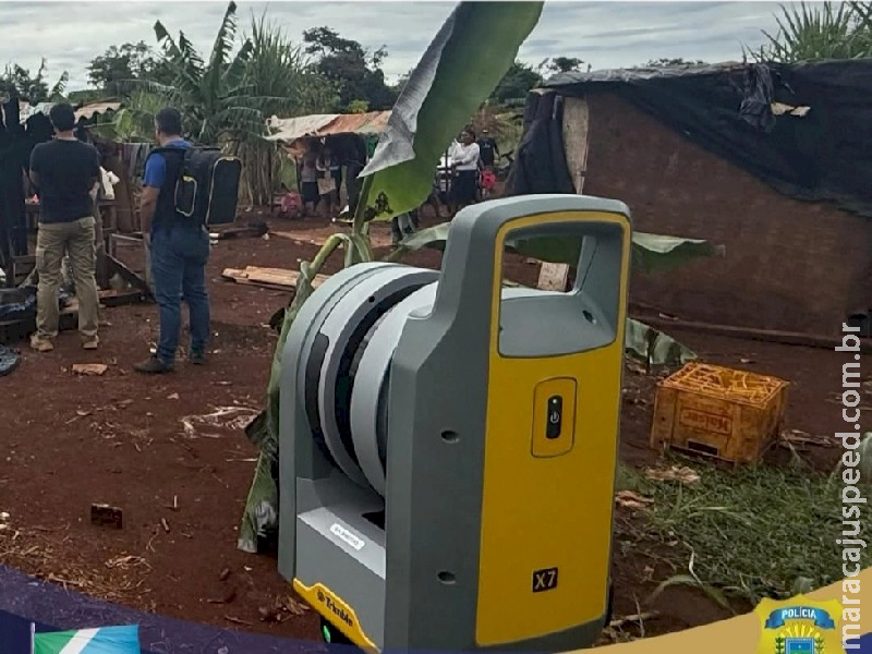Polícia Científica utiliza, pela 1ª vez, scanner 3D em exame pericial de triplo homicídio em Dourados Polícia Científica utiliza, pela 1ª vez, scanner 3D em exame pericial de triplo homicídio em Dourados