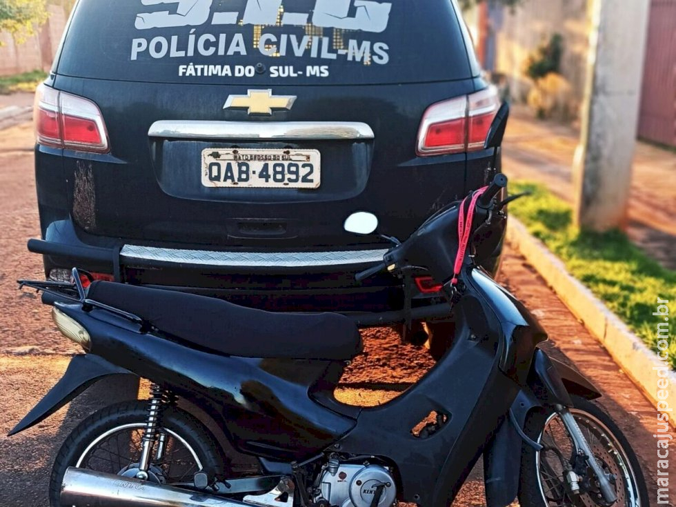 Anunciada em rede social, moto furtada em Dourados é localizada em Fátima do Sul Anunciada em rede social, moto furtada em Dourados é localizada em Fátima do Sul