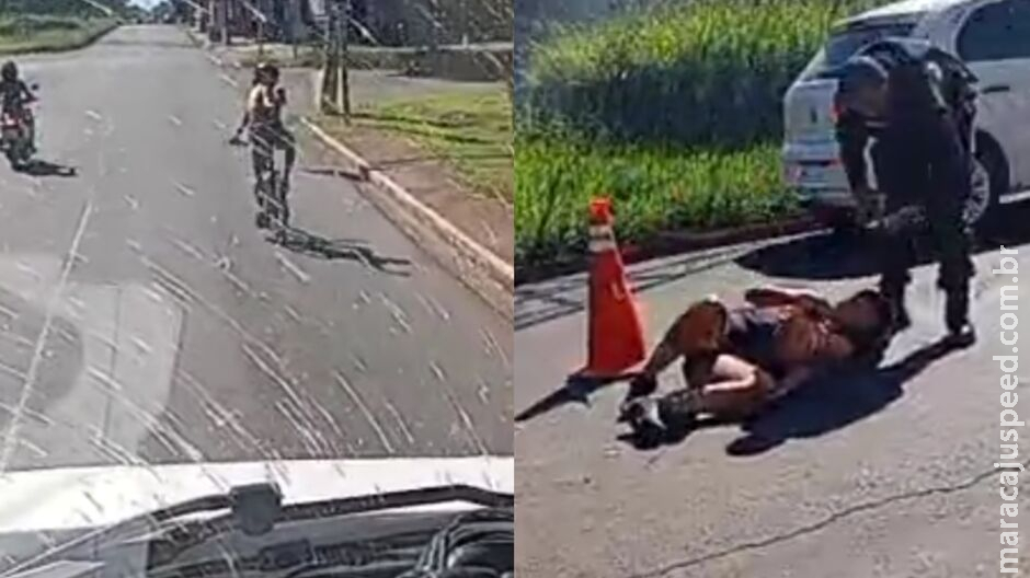 Ciclista pedala no meio da Av. Guaicurus, mostra dedo para motorista e é atropelada Ciclista pedala no meio da Av. Guaicurus, mostra dedo para motorista e é atropelada