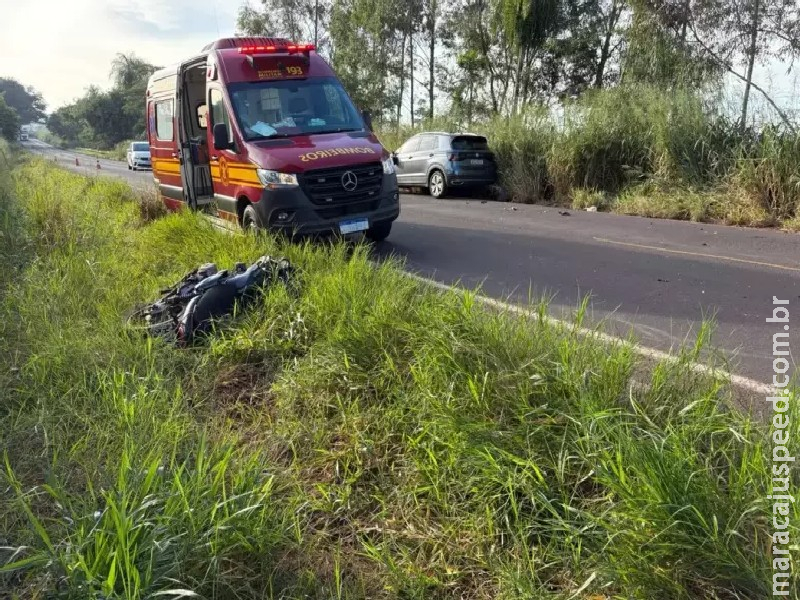 Colisão frontal termina com motociclista morto na região de Dourados Colisão frontal termina com motociclista morto na região de Dourados