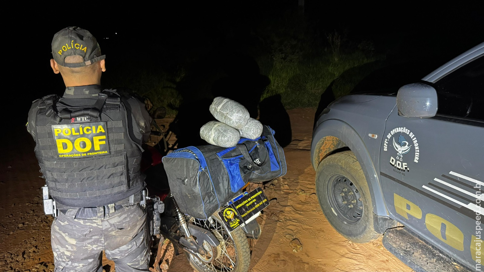 DOF apreende droga que era transportada em moto DOF apreende droga que era transportada em moto