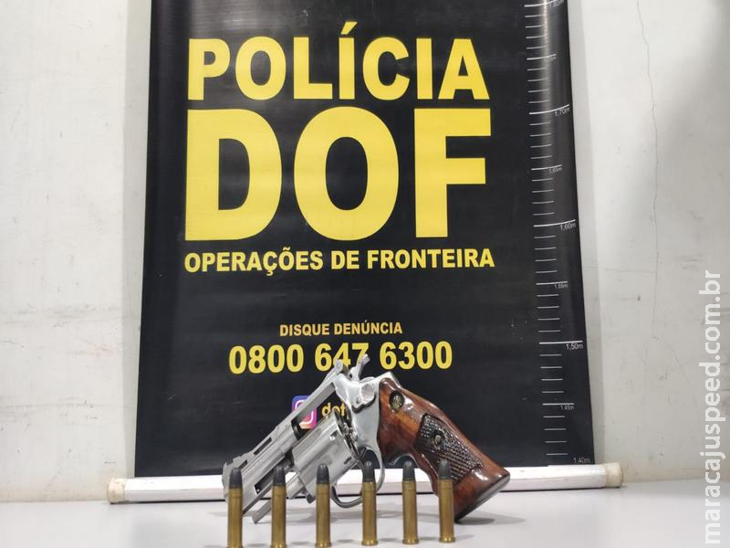 DOF apreende revólver e munições em Maracaju DOF apreende revólver e munições em Maracaju