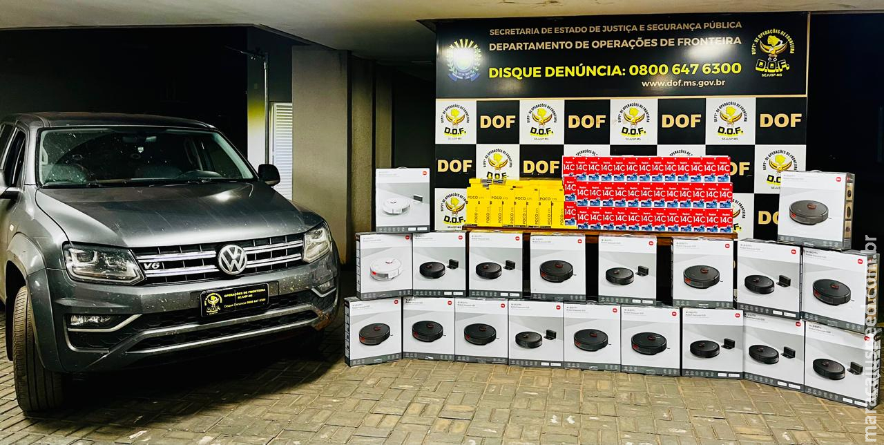 DOF apreende veículo com mais de R$ 480 mil em produtos ilegais em Fátima do Sul DOF apreende veículo com mais de R$ 480 mil em produtos ilegais em Fátima do Sul