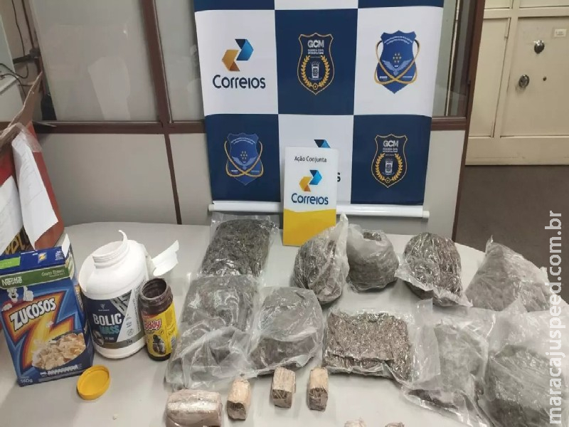 Maconha avaliada em R$ 2 milhões encontrada em whey e cereal nos Correios tinha como destino o RJ Maconha avaliada em R$ 2 milhões encontrada em whey e cereal nos Correios tinha como destino o RJ