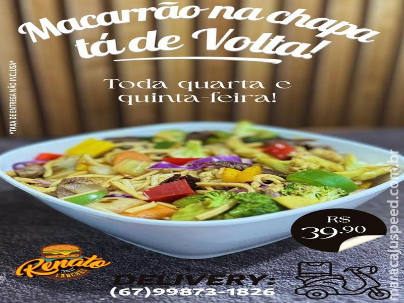 Maracaju: Renato Lanches retorna com o delicioso "Macarrão na Chapa" Maracaju: Renato Lanches retorna com o delicioso "Macarrão na Chapa"