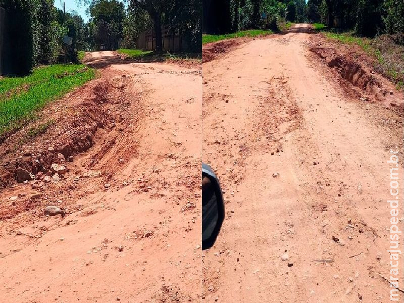 Moradores denunciam abandono e ruas intransitáveis em loteamento de Corguinho Moradores denunciam abandono e ruas intransitáveis em loteamento de Corguinho