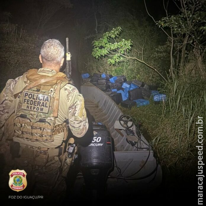PF apreende embarcação e veículo com cigarros contrabandeados em Santa Terezinha de Itaipu/PR PF apreende embarcação e veículo com cigarros contrabandeados em Santa Terezinha de Itaipu/PR
