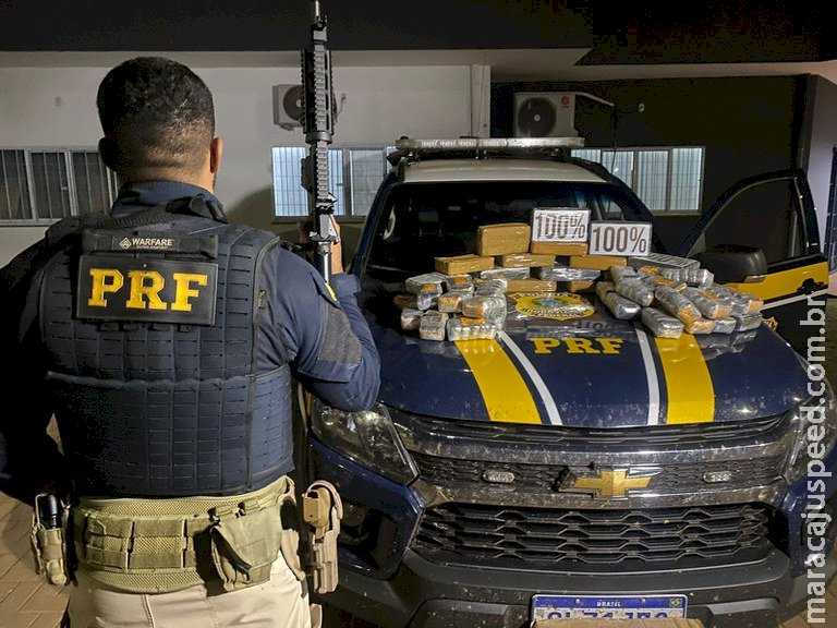 PRF apreende 36 Kg de cocaína e haxixe em Brasilândia (MS) PRF apreende 36 Kg de cocaína e haxixe em Brasilândia (MS)