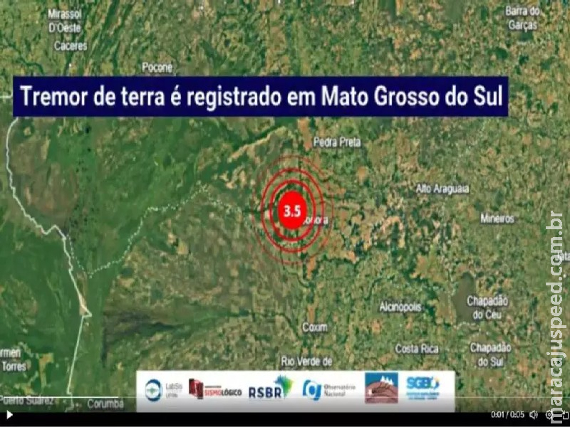 Sentiu? MS tem maior tremor de terra registrado em 2025 Sentiu? MS tem maior tremor de terra registrado em 2025