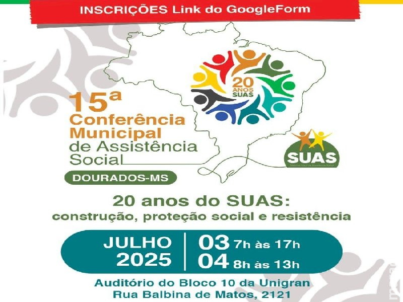 Conferência Municipal de Assistência Social de Dourados vai debater o SUAS Conferência Municipal de Assistência Social de Dourados vai debater o SUAS