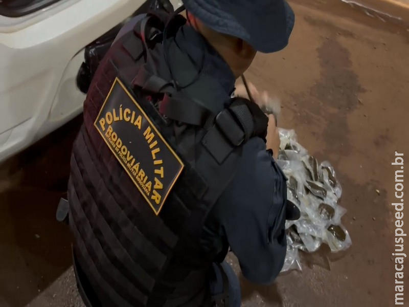 Polícia Militar Rodoviária de Maracaju em combate aos crimes transfronteiriços apreende Haxixe Marroquino