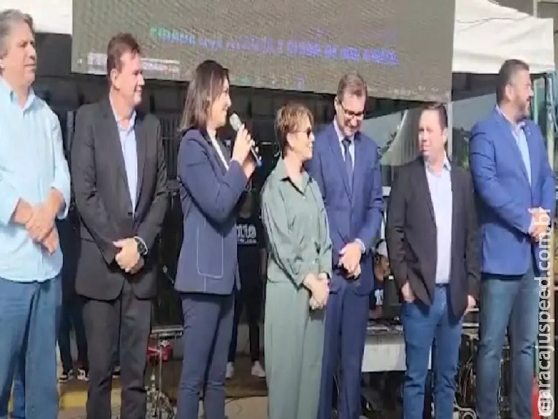 Simone Tebet é vaiada durante discurso em Três Lagoas Simone Tebet é vaiada durante discurso em Três Lagoas