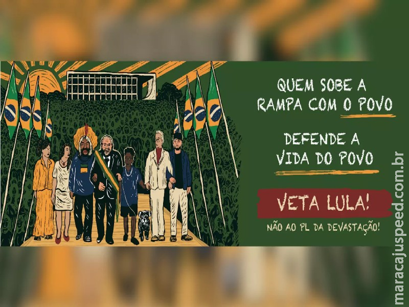 Arte pedindo veto da ‘PL da Devastação’ será instalada em cruzamento de Campo Grande Arte pedindo veto da ‘PL da Devastação’ será instalada em cruzamento de Campo Grande
