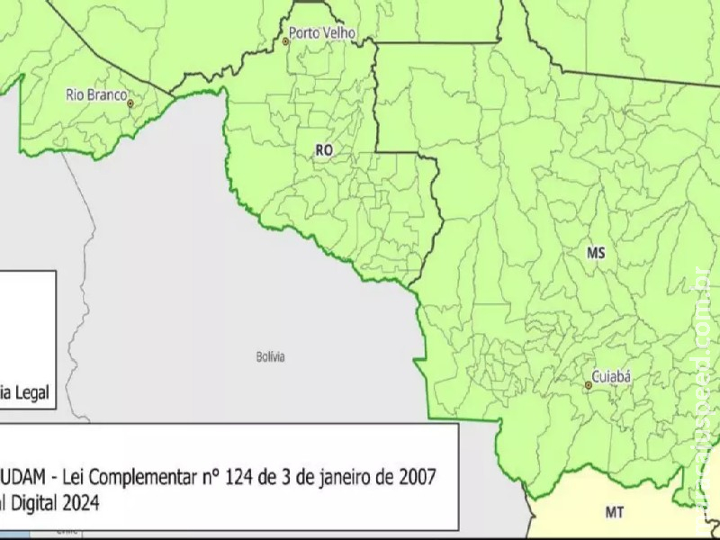 Até o IBGE: mapa ‘confunde’ MT com MS e coloca Amazônia em Mato Grosso do Sul