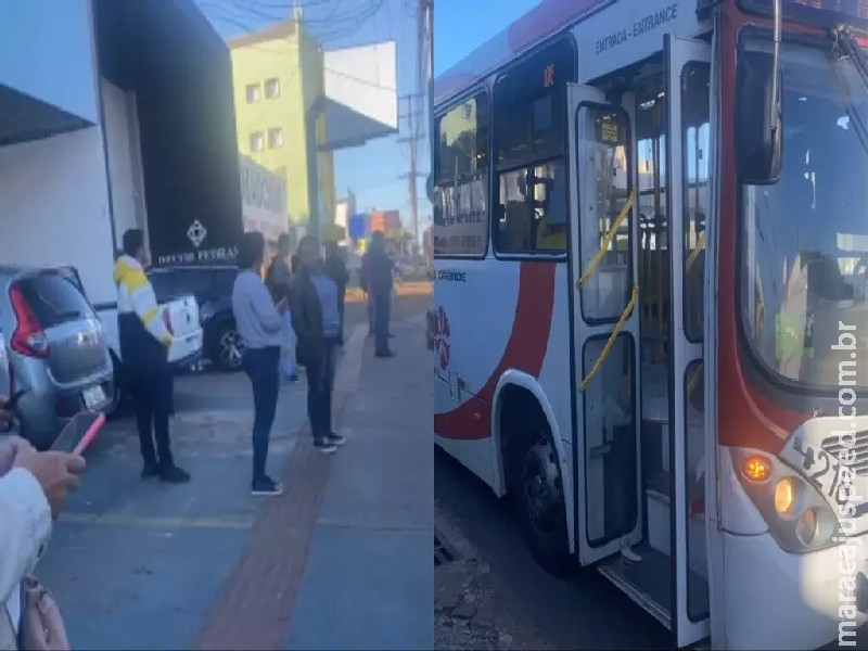 De novo: ônibus do Consórcio Guaicurus estraga na Avenida Ceará e atrasa passageiros