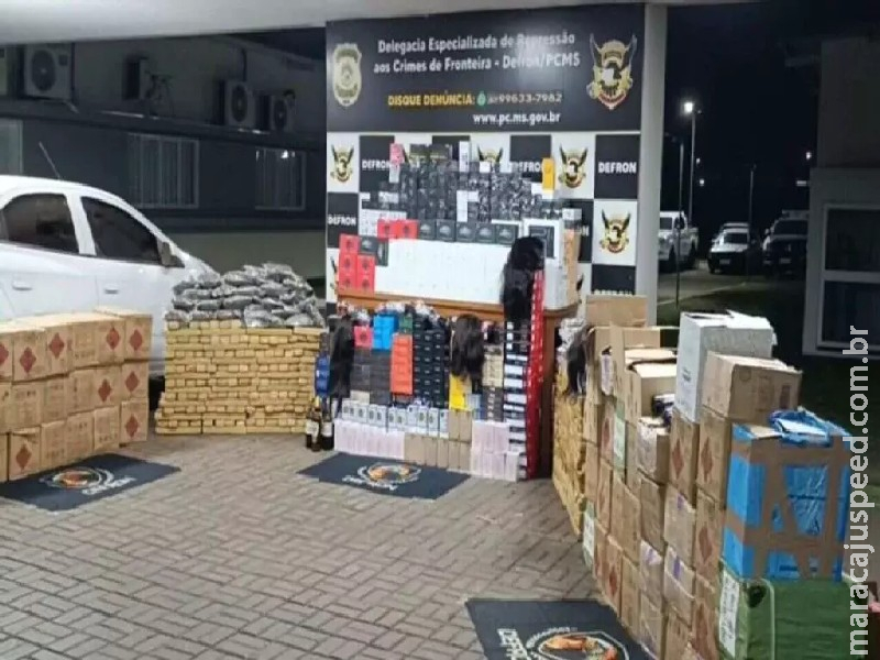 Defron prende ‘narco-muambeiros’ em Dourados e intercepta drogas e contrabando