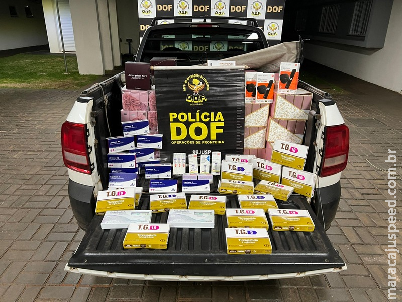 DOF apreende veículo com produtos de contrabando e descaminho em Maracaju