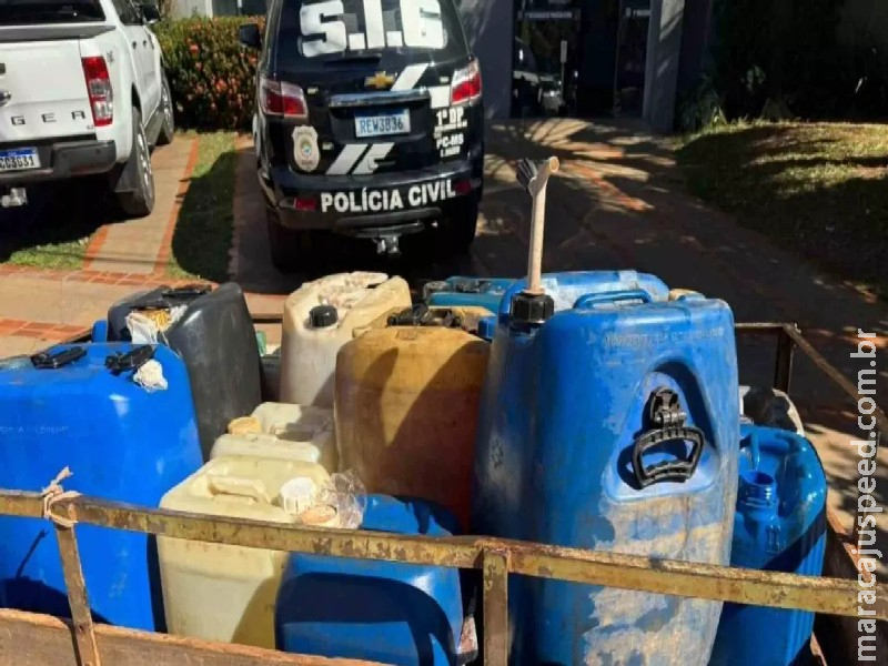 Homem é preso por vender combustíveis irregularmente em Nova Andradina Homem é preso por vender combustíveis irregularmente em Nova Andradina
