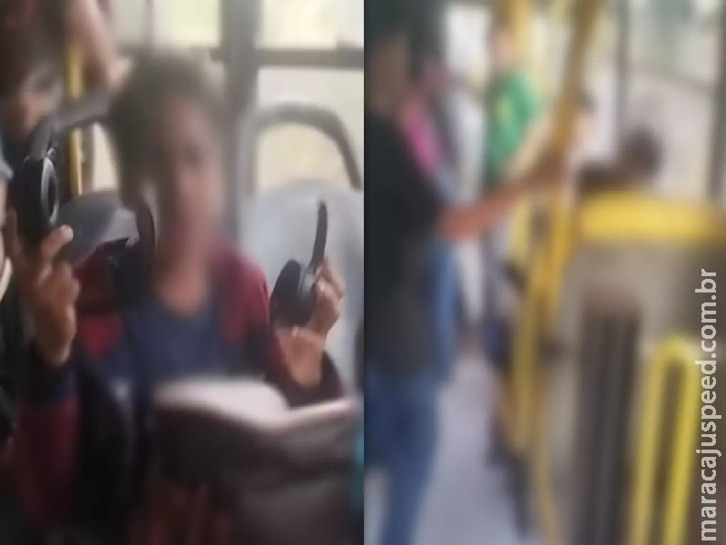 Idosa quebra fone e revolta crianças no ônibus em Campo Grande: ‘Não sou filho da p***’ Idosa quebra fone e revolta crianças no ônibus em Campo Grande: ‘Não sou filho da p***’
