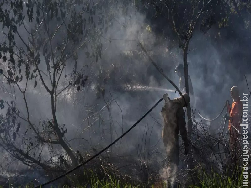 Moradores usam pá para impedir que incêndio atinja barracos na Vila Morumbi
