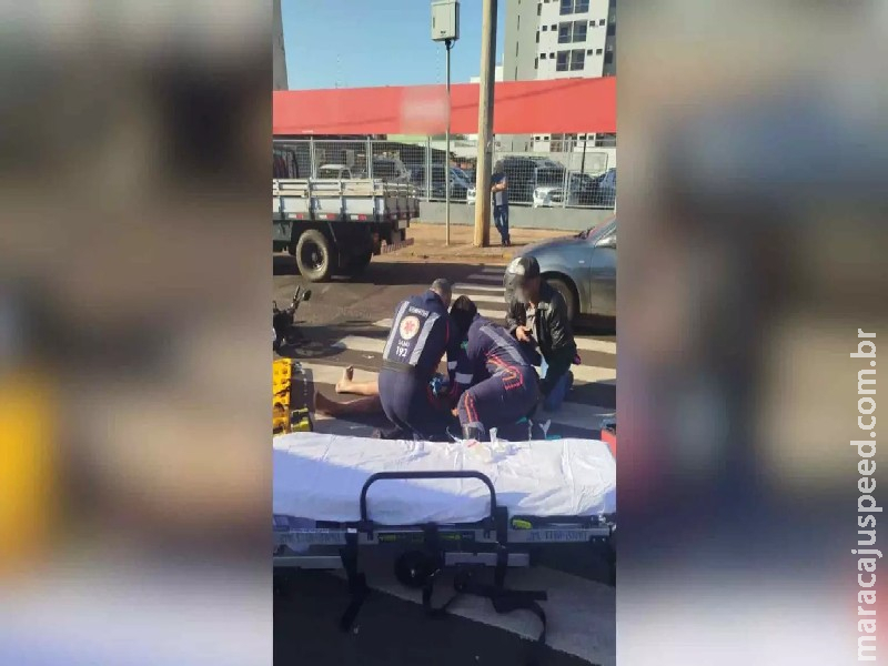 Motociclista fica ferido após acidente no bairro Amambaí, em Campo Grande Motociclista fica ferido após acidente no bairro Amambaí, em Campo Grande