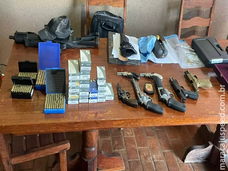 Armas e munições são apreendidos em operação da PF contra organização criminosa em Campo Grande