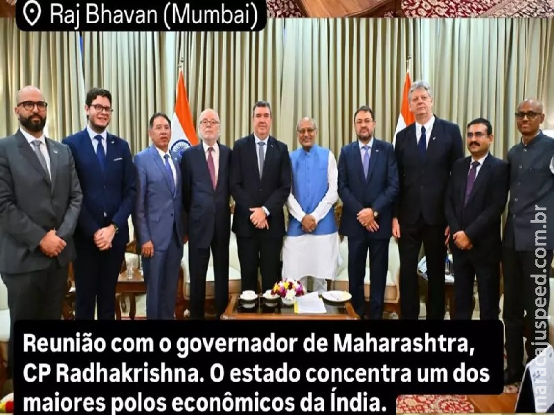 Comitiva de MS na Ásia se encontra com governador de estado indiano Comitiva de MS na Ásia se encontra com governador de estado indiano