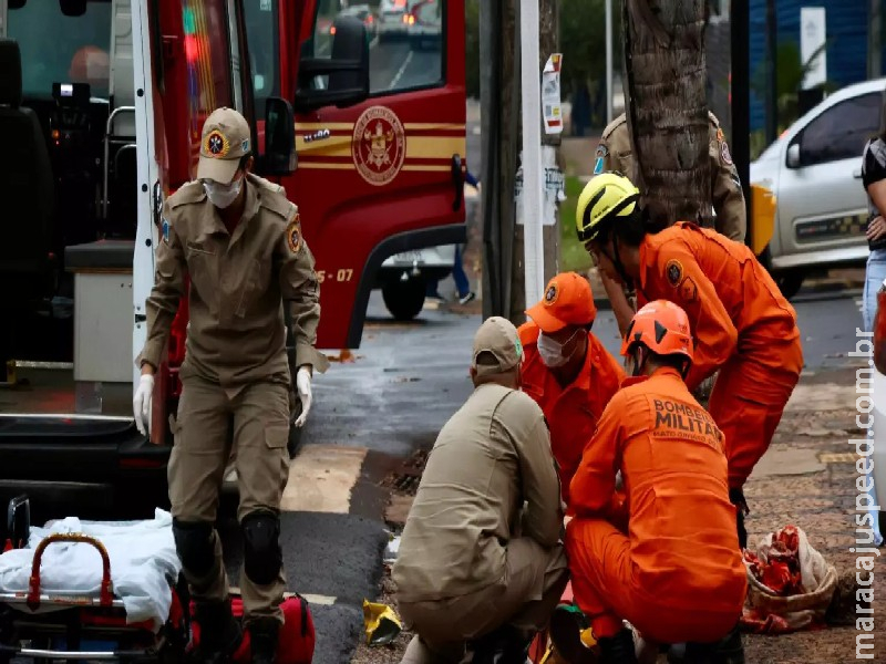 Motorista perde controle do freio e atropela grávida na porta de creche na Afonso Pena Motorista perde controle do freio e atropela grávida na porta de creche na Afonso Pena