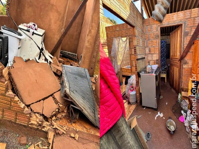 Prefeito de Paranhos decreta situação de emergência e abriga famílias em escola após tempestade